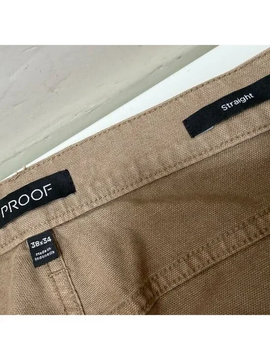 Proof Rover Pants Mens 38X34 Straight Canvas Jeans Brown Hiking Work Huckberry - Picture 4 of 13